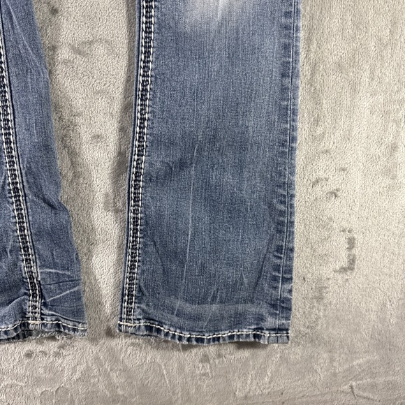 Rock Revival Raylea Jeans Women's 28" Light Wash Bootcut Distressed Fits 29x30 - Picture 13 of 16